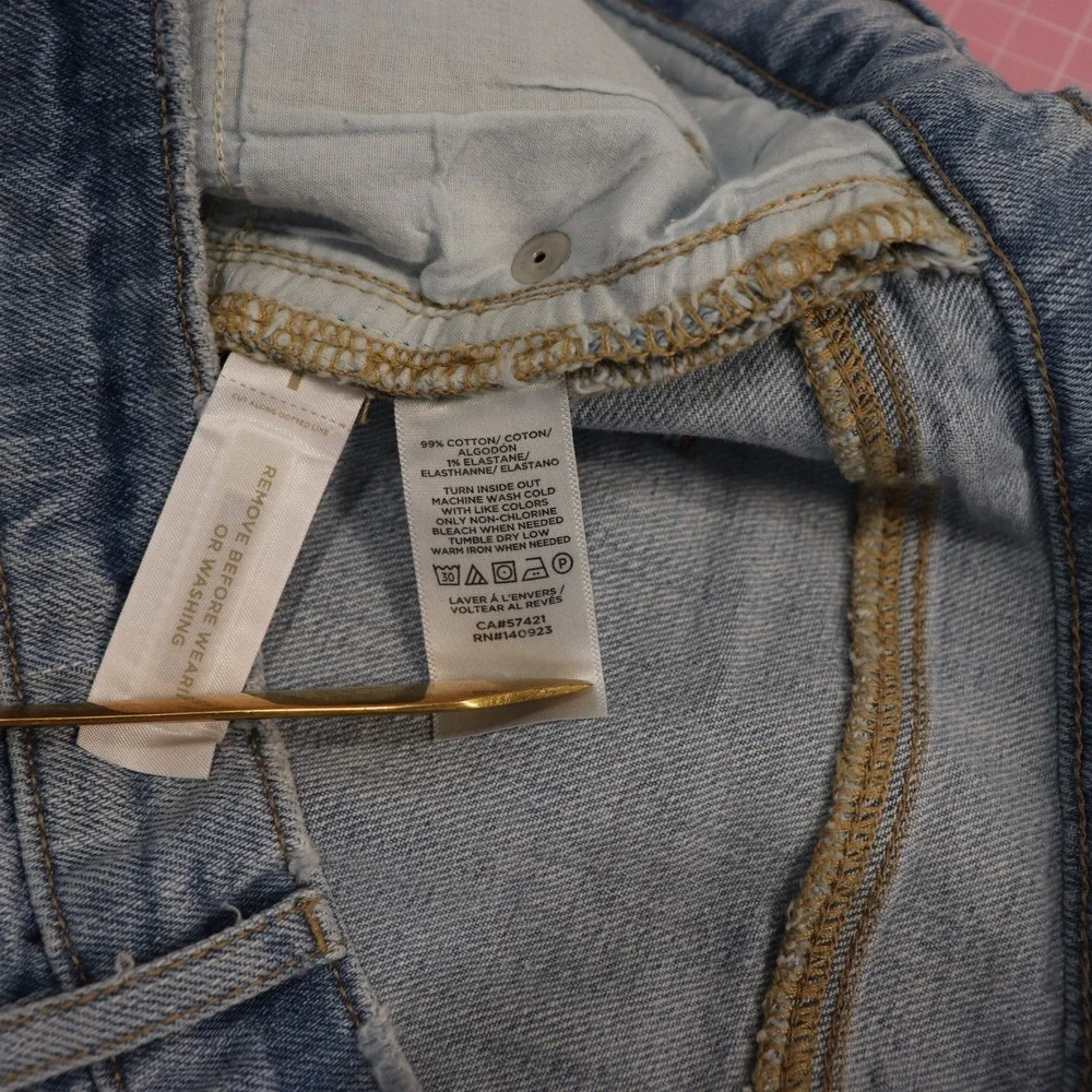 LOFT‎ Blue Distressed Raw Hem Denim Jean Shorts Size 10 30
